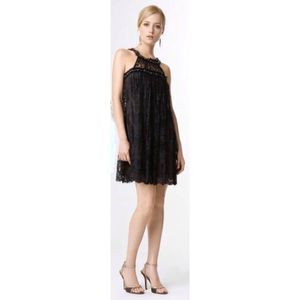 BCBGMaxAzria Shift Lace Overlay Dress